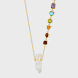 Chakra Rainbow Gemstone Crystal Quartz Necklace