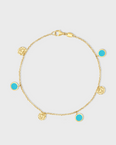 Marquet Turquoise Dangle Charm Bracelet