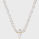 Oracle Crystal Quartz With Charm Necklace