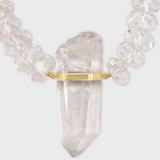 Oracle Crystal Quartz With Charm Necklace