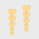 Love Gold Heart Drop Earrings