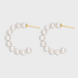 Ocean Small Pearl Hoop Earrings