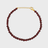 Men's Birthstone January Garnet Sphere Bracelet