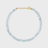 Men's Birthstone March Aquamarine Sphere Bracelet