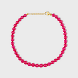 Men's Birthstone July Ruby Sphere Bracelet