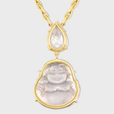 Happy Buddha Jumbo Crystal Quartz Necklace