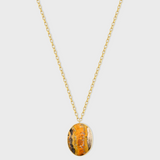 Treasure Bumble Bee Jasper Long Pendant Necklace