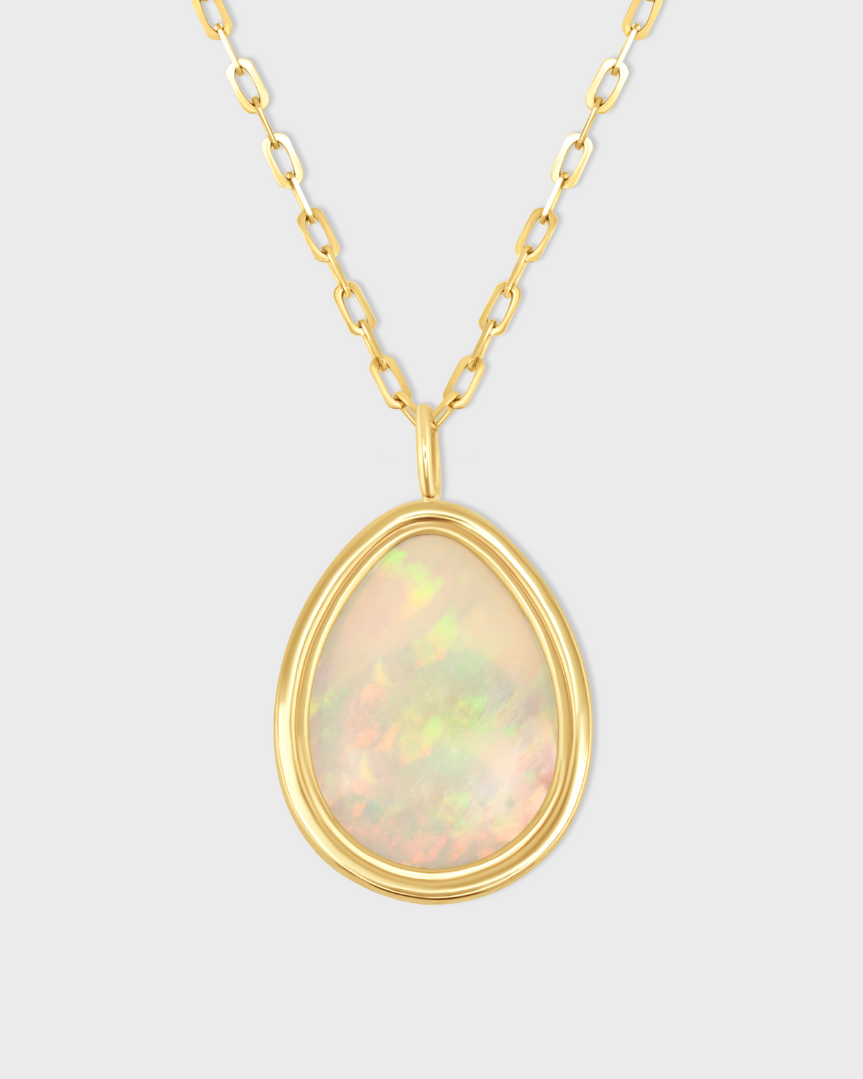 Chakra Opal Diamond Halo Necklace