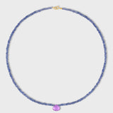 Arizona Tanzanite Pink Amethyst Teardrop Necklace