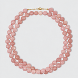 Oracle Pink Opal Double Long Sphere Necklace