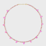 Arizona Rose Quartz & Pink Topaz Gem Drop Necklace