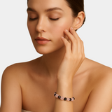Gaia Morganite & Garnet Stretch Bracelet