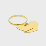 Double Heart Gold Ring