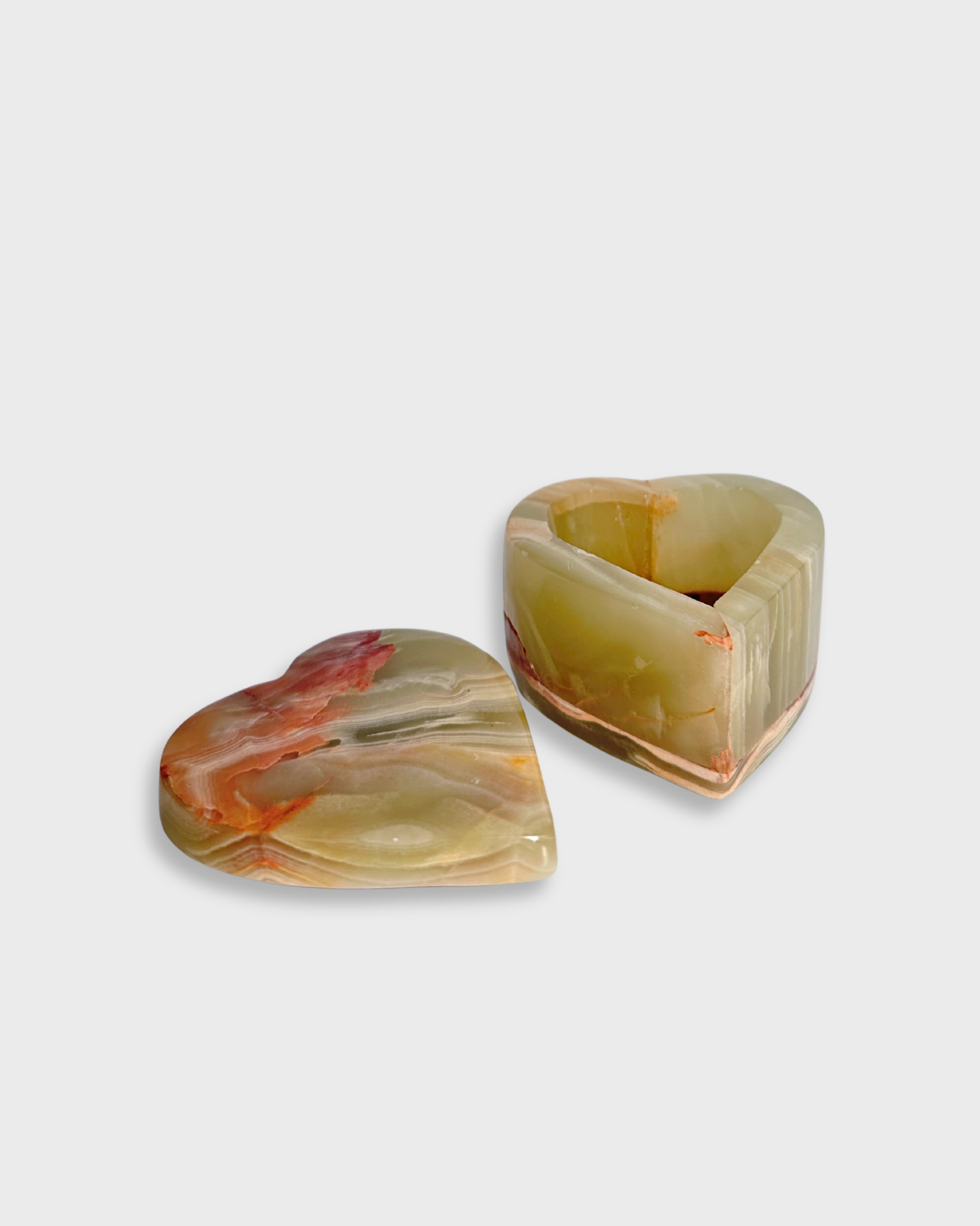 Green Onyx Heart Jewelry Box