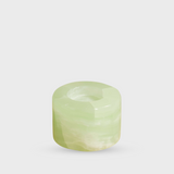 Green Calcite Cylindrical Candle Holder (Single)