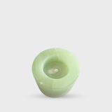 Green Calcite Cylindrical Candle Holder (Single)