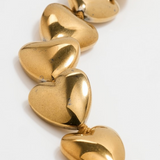 Hematite Golden Heart Necklace