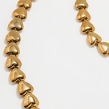 Hematite Golden Heart Necklace