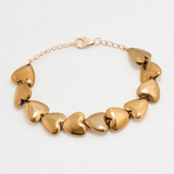 Hematite Golden Heart Bracelet