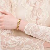 Hematite Golden Heart Bracelet