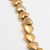 Hematite Golden Heart Bracelet