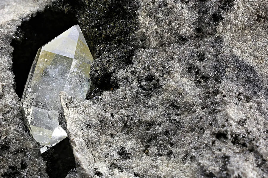 Above is a raw Herkimer Diamond found within its rock matrix
