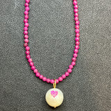 Detachable Ruby Heart Charm on Ruby Necklace