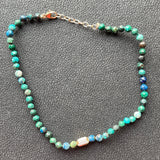 Men's Chrysocolla Gold Bead Bracelet