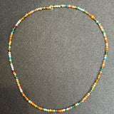 Orange Multi Opal Mini Sphere Necklace