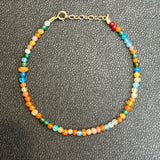 Orange Multi Opal Mini Sphere Bracelet