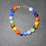 Rainbow Chakra Crystal Sphere Bracelet