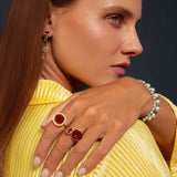 Treasure Pink Tourmaline Diamond Halo Ring