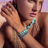 Nevada Kingman Turquoise Rondelle Bracelet