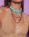 Nevada Turquoise Triangle Diamond Necklace