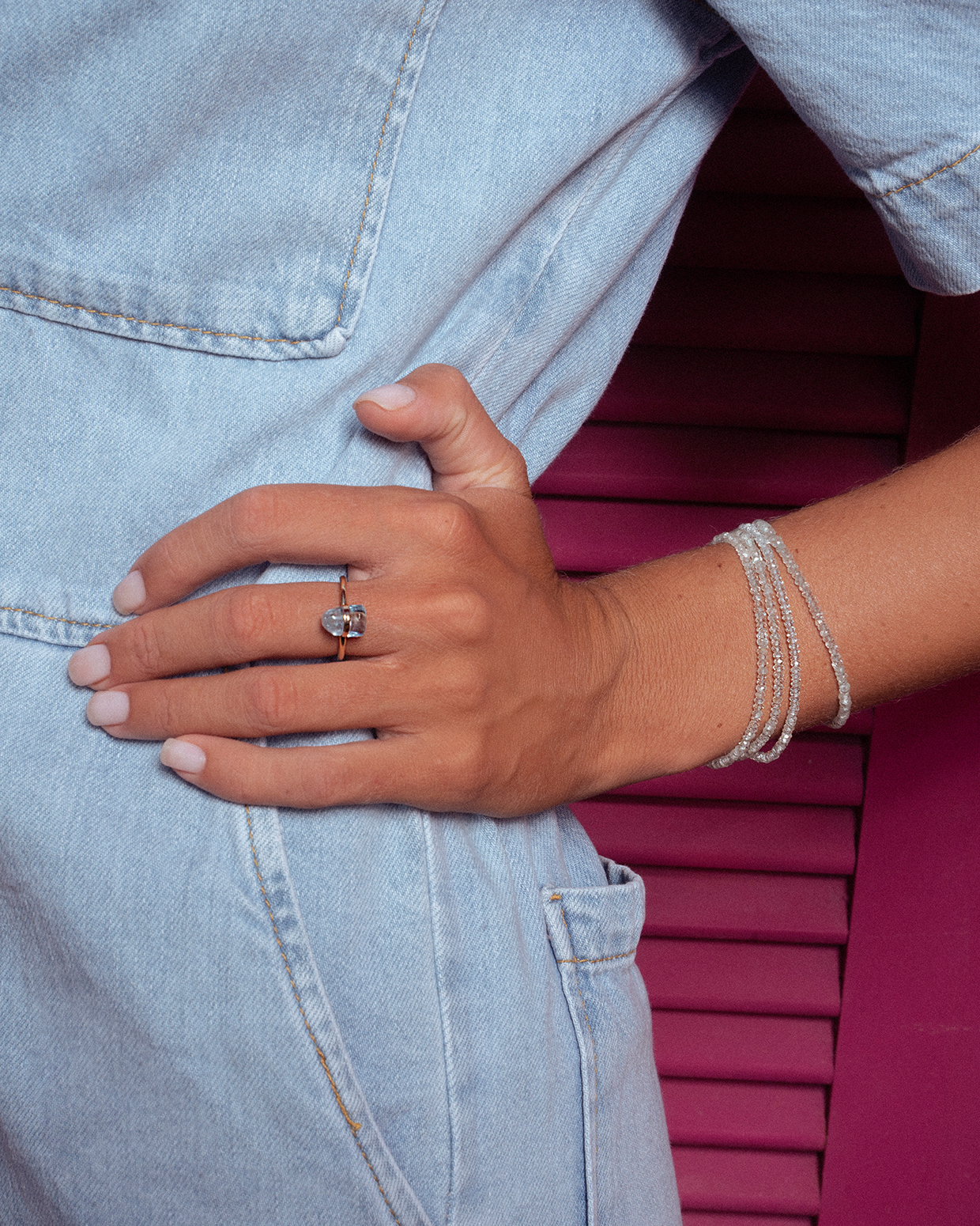 Birthstone March Aquamarine Ring