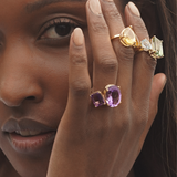 Amethyst Double Gemstone Ring