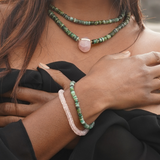 Aurora Rose Quartz Fancy Cut Bracelet