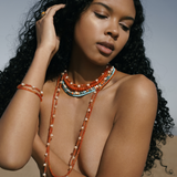 Soleil Orange Faceted Opal Necklace