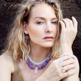 Dreamcatcher Amethyst Eye Earring