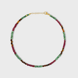 Arizona Ruby, Emerald, Tigers Eye Anklet