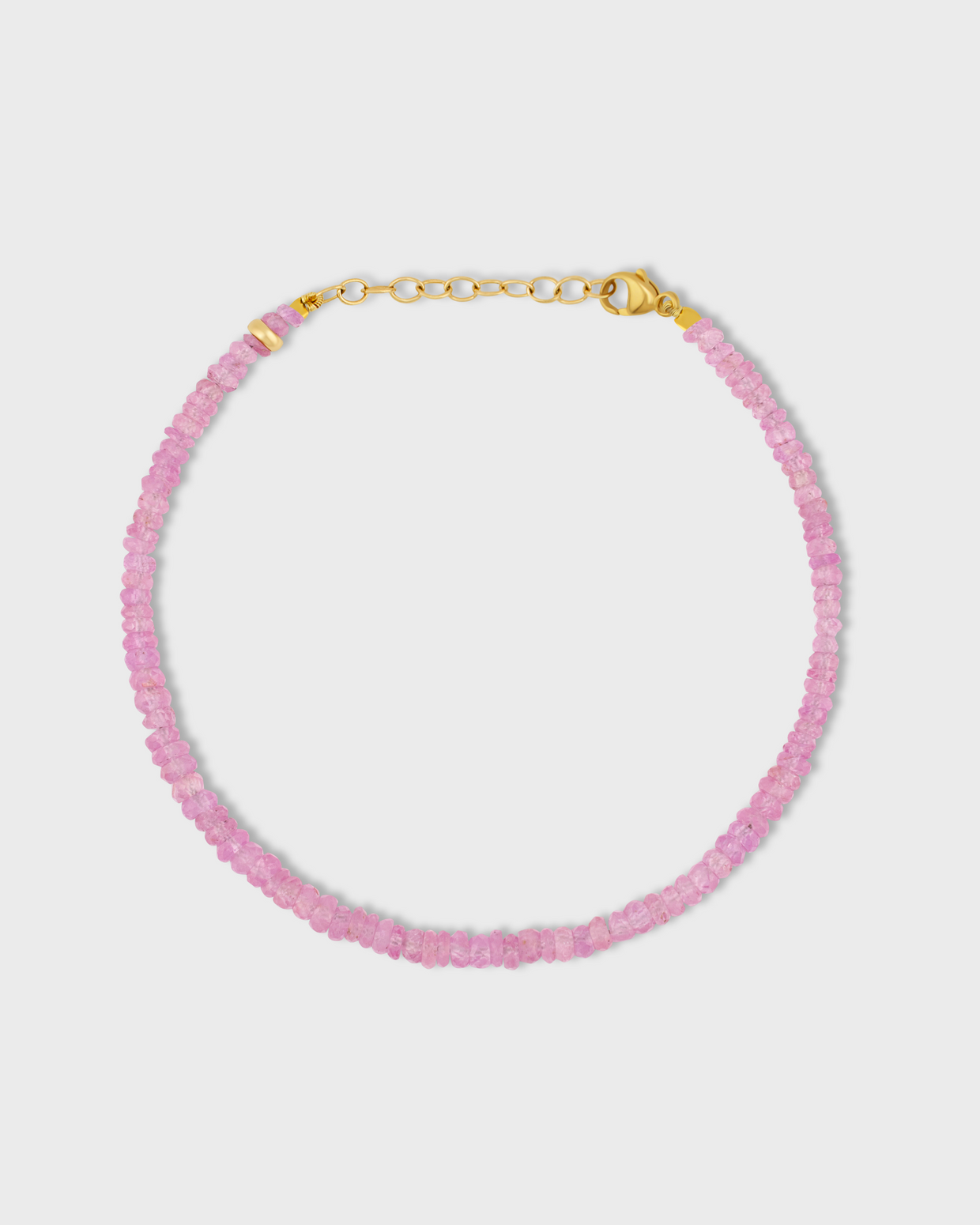 Arizona Pink Sapphire Anklet