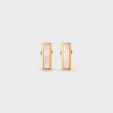 Mother Of Pearl Inlay Bar Earrings