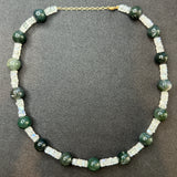 Moonstone Moss Agate Necklace