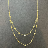 Gold Circle Chain Double Layer Necklace