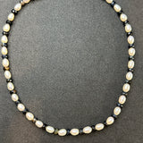 Tigers Eye Vertical Pearl Necklace