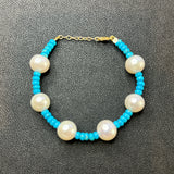 Turquoise Pearl Bracelet