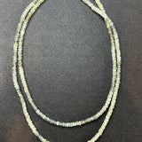 Grey White Sapphire Long Necklace