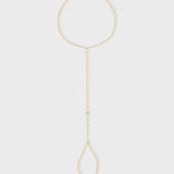 14k Gold Diamond Hand Chain