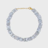 Aurora Blue Lace Agate Fancy Cut Bracelet