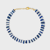 Aurora Aquamarine Lapis Fancy Cut Bracelet